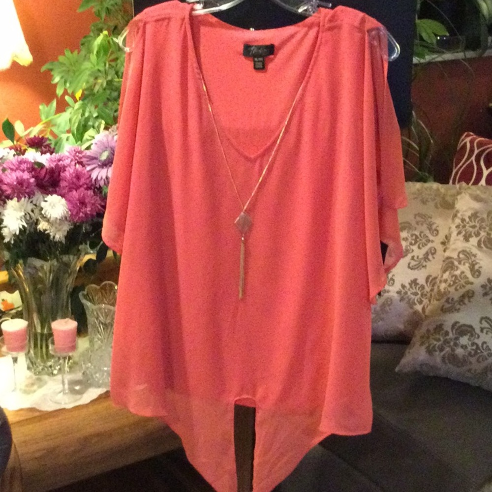 Thali Sodi deep sea coral 2 piece top